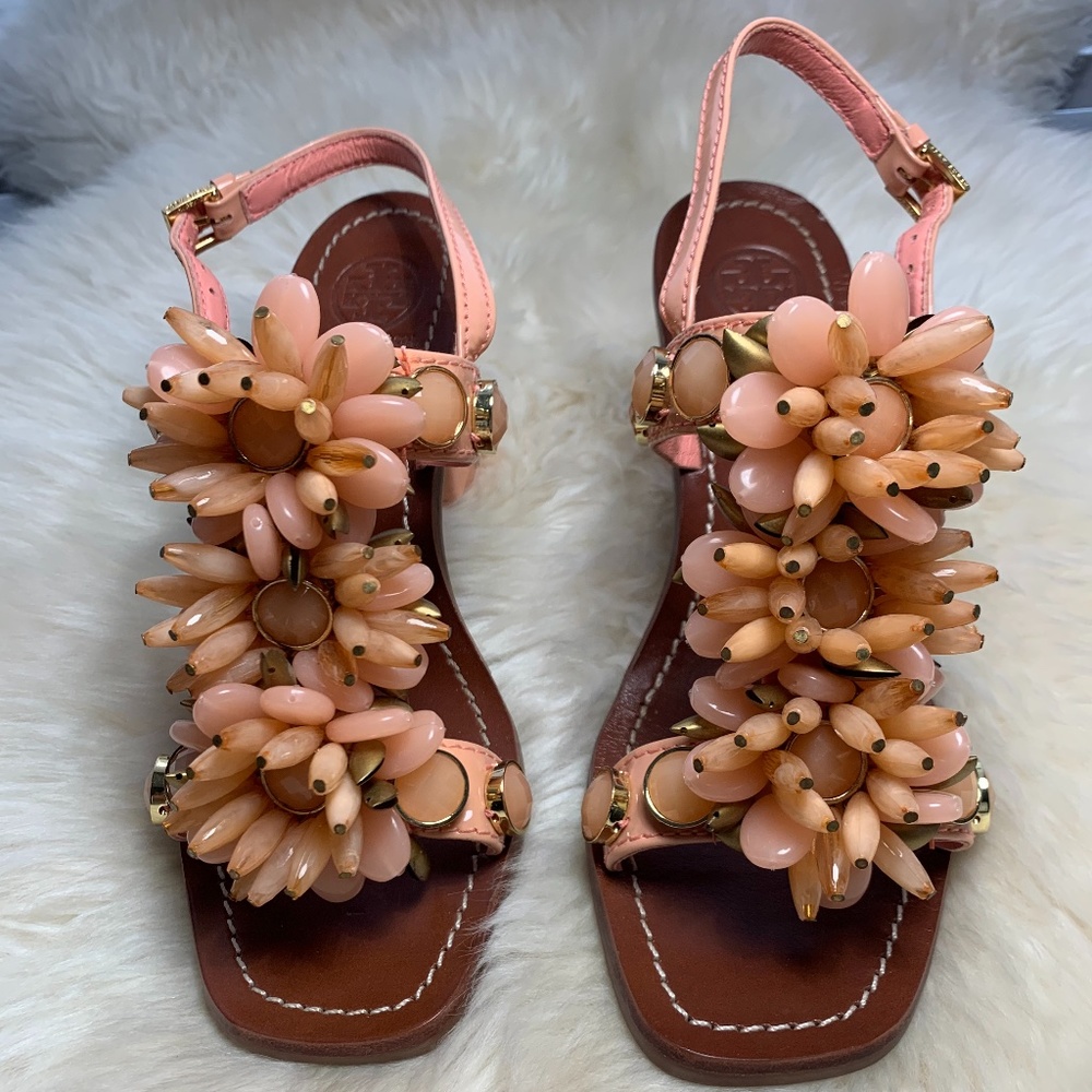 Tory Burch Beaded Sandals 6.5